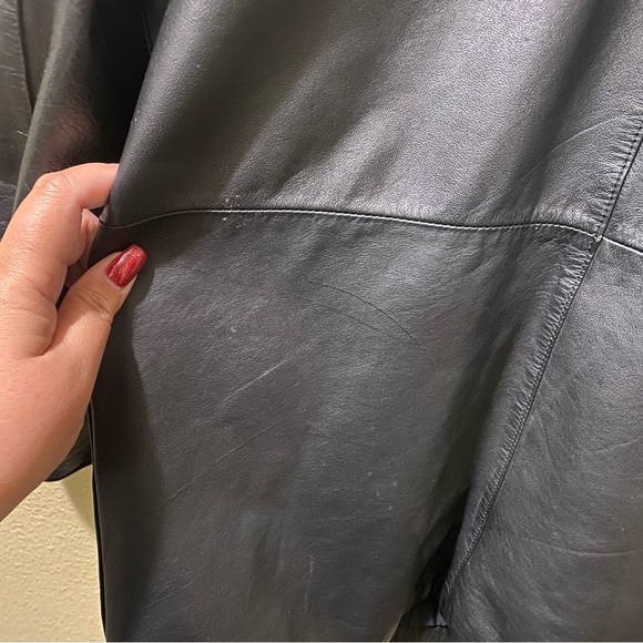 Men’s XL Fingerhut Fashions Black Leather Button Front Jacket - Picture 14 of 16